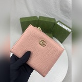 新款小雙G金屬對折短夾到貨！專櫃同步！原單品質！款號：474747！顔色：大紅色