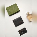 gucci 專櫃品質，原單皮質，型號436022荔枝紋卡片夾 采用進口标志性五金