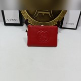 guccl  古馳原版牛皮零錢包 鑰匙包  進囗牛皮，高端五金，做工精美  [玫