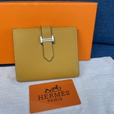【Hermes  原單 】新款純色皮革口袋豎款錢包 專櫃對版複刻，原版五金，