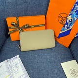 hermès 原版荔枝紋牛皮愛馬仕法國原産 男女通用錢夾12個卡位，兩個大鈔