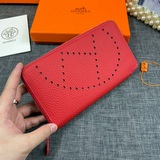 hermès 原版荔枝紋牛皮愛馬仕法國原産 男女通用錢夾12個卡位，兩個大鈔