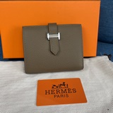 【hermes  原單 】新款純色皮革口袋豎款錢包 專櫃對版複刻，原版五金，