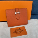 【hermes  原單 】新款純色皮革口袋豎款錢包 專櫃對版複刻，原版五金，