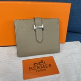 【hermes  原單 】新款純色皮革口袋豎款錢包 專櫃對版複刻，原版五金，
