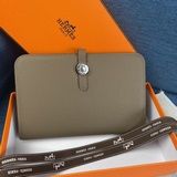 hermes  dogon duo 可拆分錢包型號：533荔枝紋togo小牛