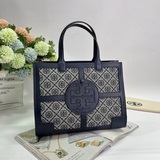Tory Burch走秀款托特包，大logo撞色 ，Ella Quadrant