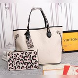 m45686 m45856購物袋 豹紋兩色回貨，系列 neverfull 中號手