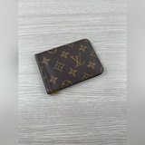 M66543美金夾 票夾 monogram材質 中間金屬夾  簡單易用方便  ，