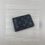 M66543美金夾 票夾 monogram材質 中間金屬夾  簡單易用方便  ，