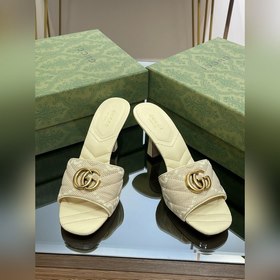 Gucci新品2023夏季新款 女士雙G扣拖鞋 涼鞋 代購級别，頂級品質！
