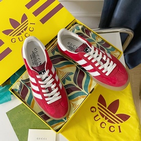 adidas x Gucci聯名款Gazelle運動鞋 情侶款休閑闆鞋原版購入