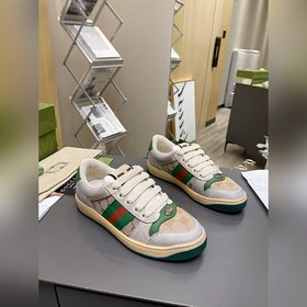 GUCCI一Screener情侶款做舊小髒鞋複古學院風款式與融入懷舊運動服風格
