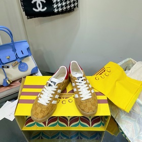 adidas x Gucci聯名款Gazelle運動鞋 情侶款休閑闆鞋原版購入