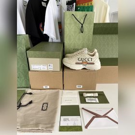 古奇老爹鞋情侶款 做舊皮革角狀複古慢跑鞋 消退的巴黎世家姥爺潮，迎來時尚界潮流領