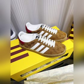 男Gucci & Adidas古馳·阿迪三葉草聯名款德訓鞋 意大利時裝周走秀爆款