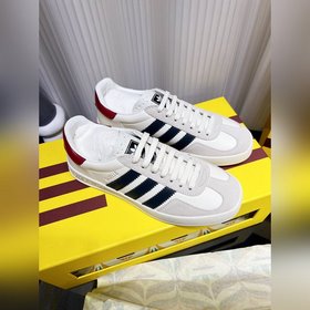 男Gucci & Adidas古馳·阿迪三葉草聯名款德訓鞋 意大利時裝周走秀爆款