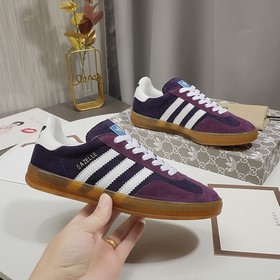 頂級版本 Adidas/GUCCI三葉草/古馳跨界聯名款 德訓鞋 情侶款 休閑