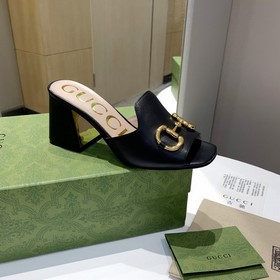GUCCI古馳2023爆款時尚魚嘴拖鞋，原版複制，采用意大利羊皮面料裡料、意大利