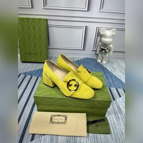 [慶祝]上新[煙花]GUCCI 官網經典新款秋冬系列高跟單鞋！頂級版本...淺
