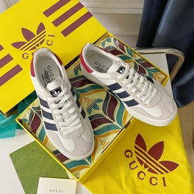 adidas x Gucci聯名款Gazelle運動鞋 情侶款休閑闆鞋原版購入