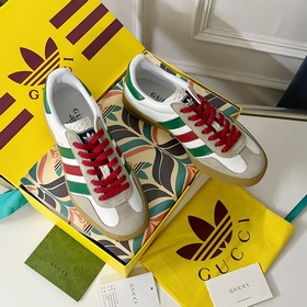 adidas x Gucci聯名款Gazelle運動鞋 情侶款休閑闆鞋原版購入