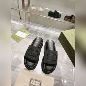 古奇Gucci 23最新（高版本）限量厚底拖鞋 頂級品質發售 購入正品開發