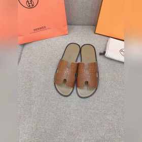 HERMES愛馬仕男士經典款H拖 原版購入開發頂級品質 鞋面原版牛皮 内裡墊腳