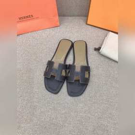 HERMES愛馬仕經典款H拖 原版購入開發頂級品質 鞋面原版荔枝紋牛皮 内裡墊