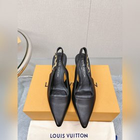 頂級版本LV 2023 早春新款鍊條高跟鞋本款 Sparkle 露跟高跟鞋以柔