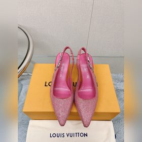 燙鑽 頂級版本 LV2023 早春新款鍊條高跟鞋本款 Sparkle 露跟高跟