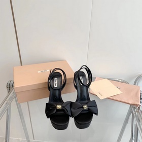 早春新品 Miu Miu 23/超高跟防水台水鑽高跟涼鞋 miumiu2023最