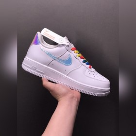 Nk Air Force 107 Low 七彩鐳射 空軍一號低幫休閑闆鞋 CV1
