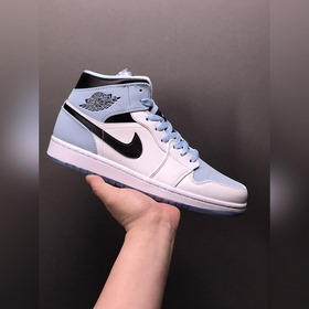 Air Jordan AJ1 Mid AJ1 喬1冰藍色 中幫籃球鞋 DV130