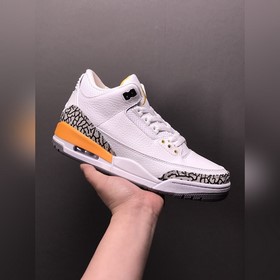 Air Jordan 3 Retro AJ3 喬3白黃荔枝紋 籃球鞋 CT853