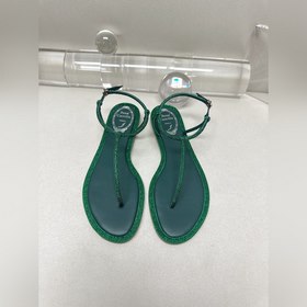 R C | 2023芮妮喬薇拉，經典爆款RC女士T字帶鑲鑽夾趾平底鑽邊涼鞋