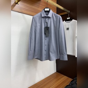 Zegna  傑尼亞 2023春夏專櫃最新款，EZ系列男士長袖細條紋襯衫，原單狠