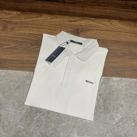 ZEGNA 傑尼亞2023春夏專櫃同款翻領短袖Polo.采用客供絲光珠地面料，胸