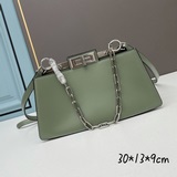 Fendi 2023SS秀場早春系列米蘭時裝周現貨首發，光面頂級牛皮，對版鎏叻五