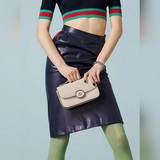 新品小包  【配禮品盒】guccl明星同款翻蓋包/按扣開合牛皮材質，可以斜跨