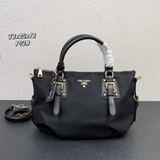 手提斜挎包 PRADA（手拎斜挎包）進口防水牛津布配牛皮37x25x12尼
