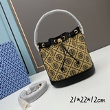 大號   TORY BURCH Monogram 2023夏季新抽繩水桶包 質感