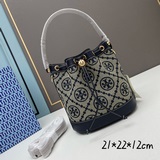 大號   TORY BURCH Monogram 2023夏季新抽繩水桶包 質感