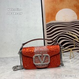 小號  【配盒】MINI LOCò仿水晶裝飾手袋-VLogo Signatu