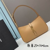 大號配盒 【原廠皮】奶茶平紋_2023春夏新款腋下包Le5A7 Bag 強推