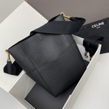 【CELINE】 Sangle Seau 012108荔枝紋牛皮水桶包 大號。織