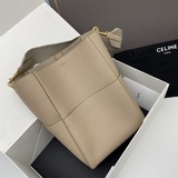 【CELINE】 Sangle Seau 012108荔枝紋牛皮水桶包 大號。織