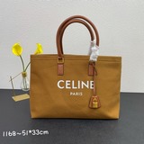 Celine 原版帆布材質沙灘包 tote 購物袋 出貨 原版五金 帆布配棕色