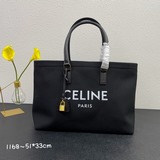 Celine 原版帆布材質沙灘包 tote 購物袋 出貨 原版五金 帆布配棕色