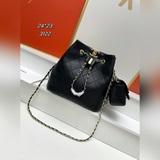 chane配小袋/可單背、香奈兒雙肩包/ 可以斜挎單肩法國網紅牛皮水桶包鍊條菱格